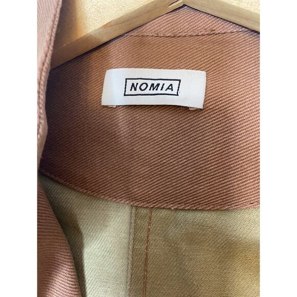 NOMIA Stretch Twill Rose Clay Cropped Cotton Chore Jacket Small - Picture 4 of 6